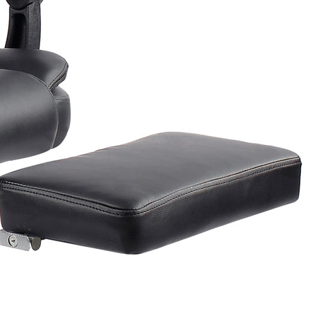 Artiss 8-Point Massage Office Chair with Footrest — Black PU Leather — Allure Home Collections