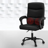Artiss Premium Massage Office Chair - Black Enhance your workday with comfort.