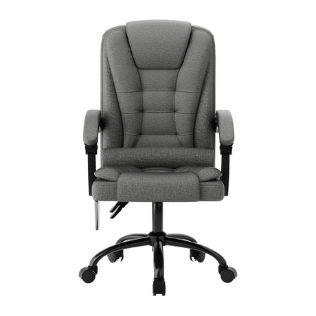 Artiss 2-Point Massage Office Chair — Black Fabric — Allure Home Collections