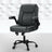 Artiss Mid-Back 2-Zone Vibration Massage Office Chair — Black Faux Leather — Allure Home Collections