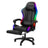 Artiss 6-Point Massage Gaming Office Chair — 7 LED Colours, Footrest, Black PVC — Allure Home Collections