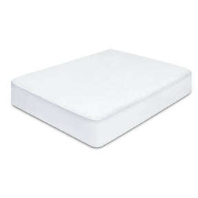 Barmouth bamboo terry waterproof mattress protector king single on a made bed