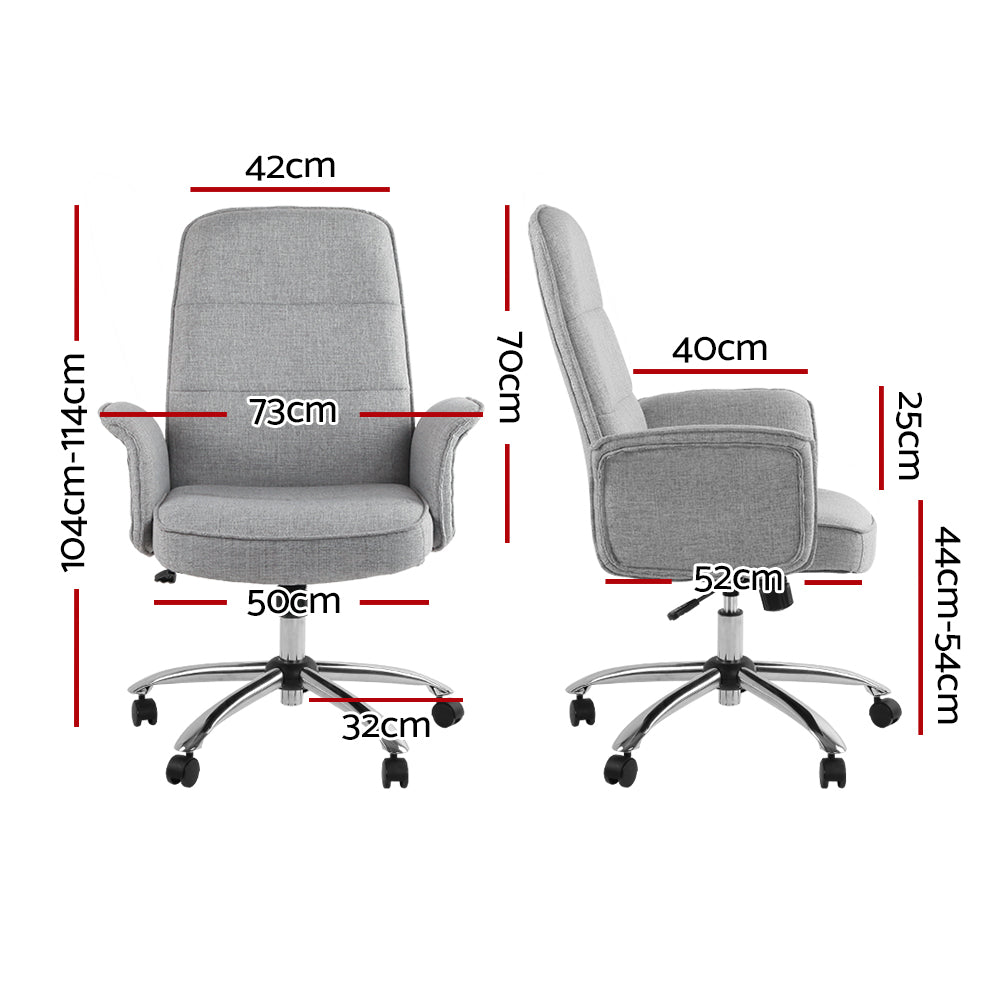 Australind grey fabric high back office chair
