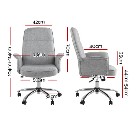 Australind grey fabric high back office chair