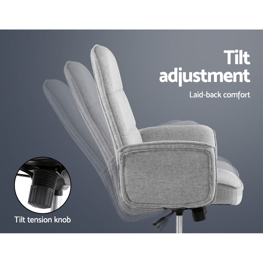 Australind grey fabric high back office chair
