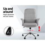 Australind grey fabric high back office chair