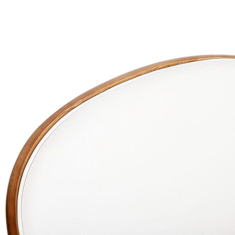 Dongara white and brown retro wooden office chair, view 8