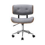 Artiss Wooden Frame Office Chair with Cushioned Grey Fabric Seat — Allure Home Collections