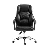 Fremantle black PU leather executive office chair in a home office