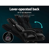 Artiss Black Leather Reclining Executive Chair