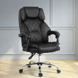Fremantle black PU leather executive office chair in a home office