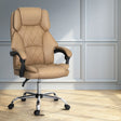Fremantle espresso PU leather executive office chair in a home office