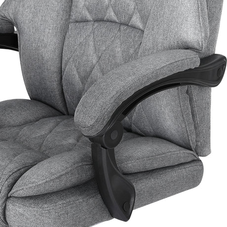 Artiss Grey Executive Office Chair with Footrest Dual-Padded Plush Seat — Allure Home Collections