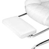 Artiss White Executive Leather Office Chair with Retractable Footrest — Allure Home Collections