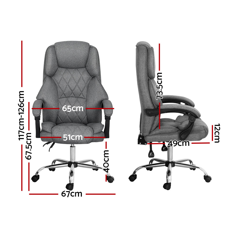 Artiss Grey Executive Reclining Office Chair — Allure Home Collections
