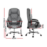Artiss Grey Executive Reclining Office Chair — Allure Home Collections