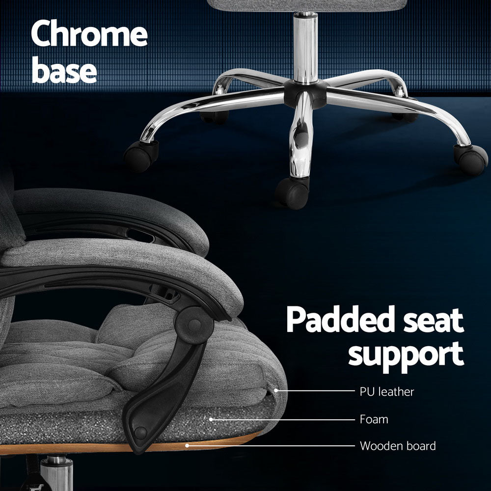 Artiss Grey Executive Reclining Office Chair — Allure Home Collections