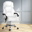 Artiss White Executive PU Leather Recliner Office Chair — Allure Home Collections