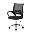 York black mesh office chair with chrome base in a home office