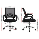 Artiss Mid-Back Mesh Office Chair Black Padded Seat — Allure Home Collections