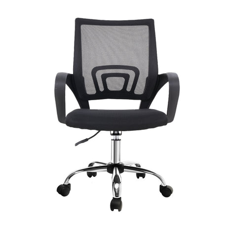 Artiss Mid-Back Mesh Office Chair Black Padded Seat — Allure Home Collections