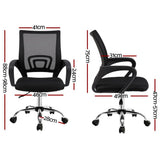 York black mesh office chair with chrome base in a home office
