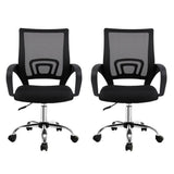York black mesh office chair with chrome base in a home office