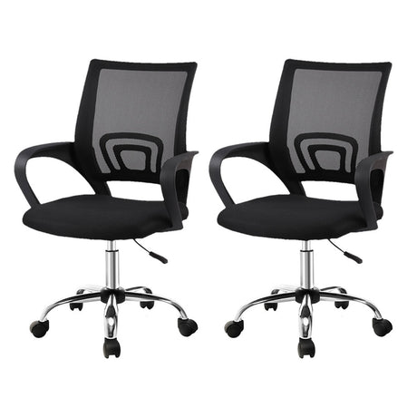 Artiss Mid-Back Mesh Office Chair Black Single — Allure Home Collections