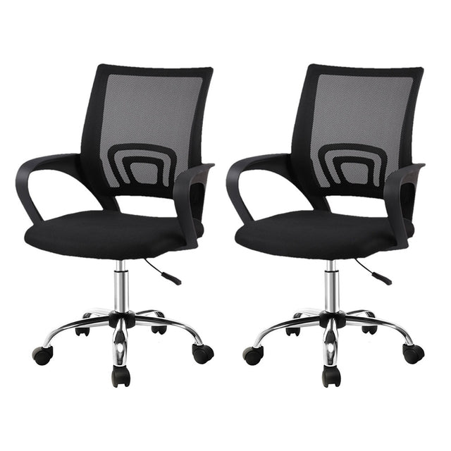 Artiss Mid-Back Mesh Office Chair Black Single — Allure Home Collections