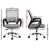 York grey mesh office chair with chrome base in a home office