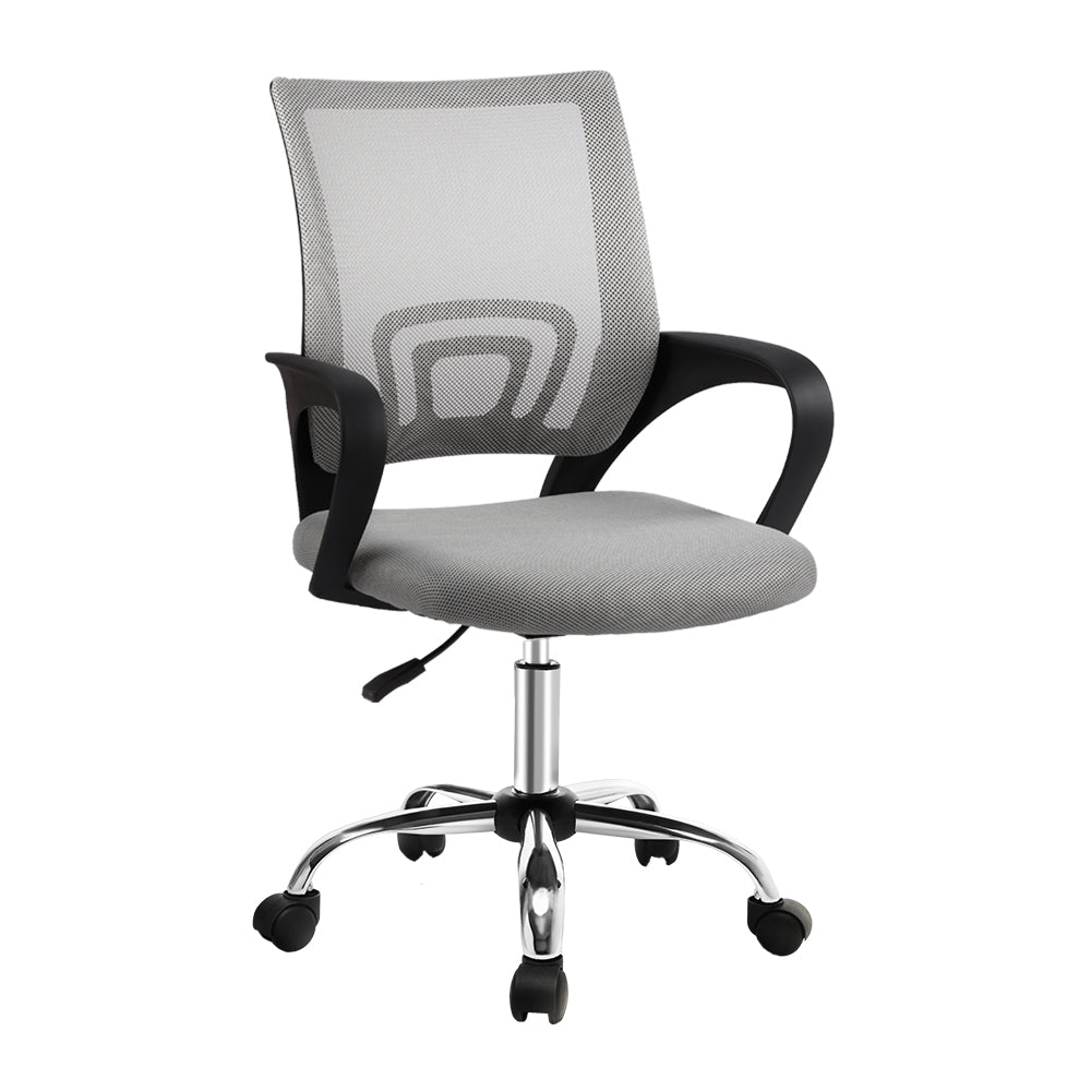 Artiss Mid-Back Mesh Office Chair — Grey — Allure Home Collections