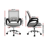 Artiss Mid-Back Mesh Office Chair — Grey — Allure Home Collections
