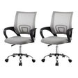 York grey mesh office chair with chrome base in a home office