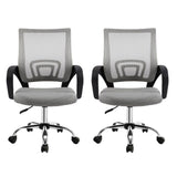 York grey mesh office chair with chrome base in a home office