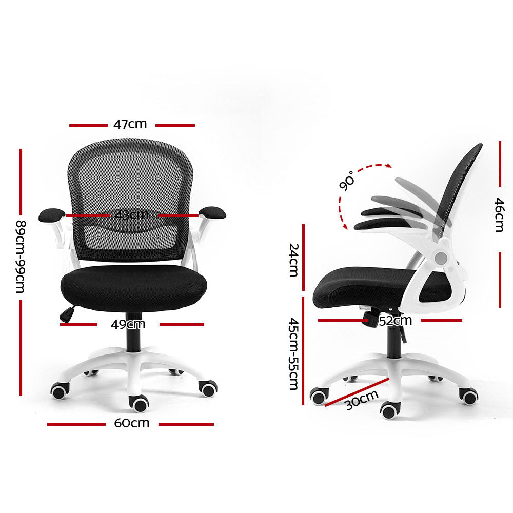 Artiss Mid-Back Mesh Office Chair Black Plywood Frame — Allure Home Collections