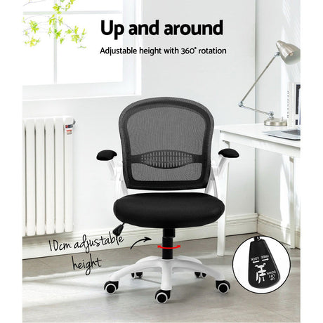 Artiss Mid-Back Mesh Office Chair Black Plywood Frame — Allure Home Collections