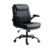 Artiss Black Mid-Back Executive Office Chair Contoured Design — Allure Home Collections