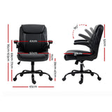 Artiss Black Mid-Back Executive Office Chair Contoured Design — Allure Home Collections