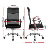 Artiss High-Back Mesh and Faux Leather Office Chair Black — Allure Home Collections