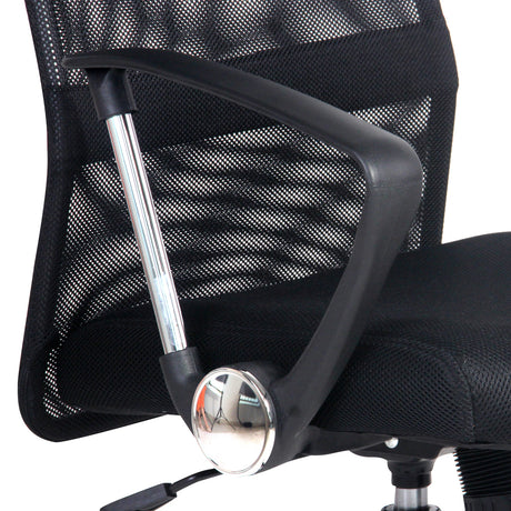 Artiss High-Back Mesh and Faux Leather Office Chair Black — Allure Home Collections