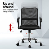 Artiss Mid Back Mesh Office Chair - Black