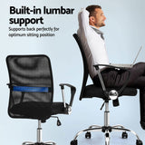 Artiss Mid Back Mesh Office Chair - Black