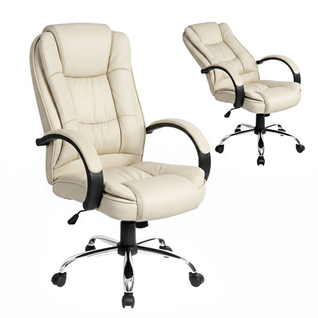 Margaret River beige faux leather executive office chair