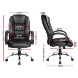 Margaret River black faux leather executive office chair