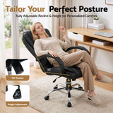 Margaret River black faux leather executive office chair