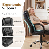 Margaret River black faux leather executive office chair