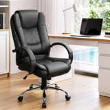 Margaret River black faux leather executive office chair
