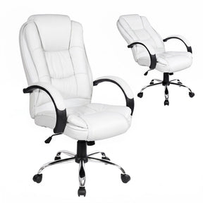 Margaret River white faux leather executive office chair