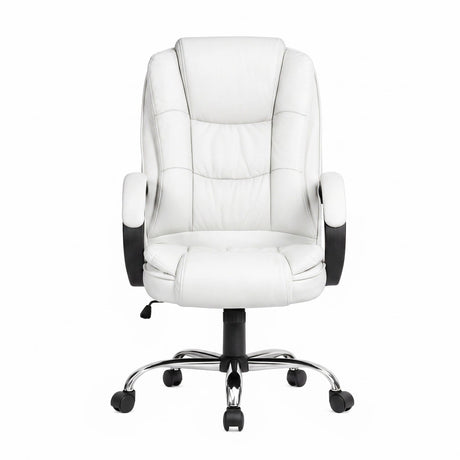 Margaret River white faux leather executive office chair