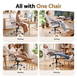 Margaret River white faux leather executive office chair